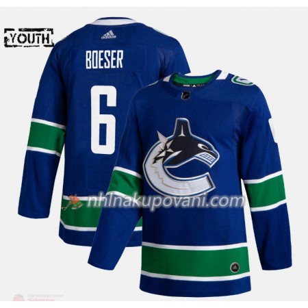 Vancouver Canucks Dresy Brock Boeser 6 Adidas 2019-2020 Modrý Authentic - Dětské Vancouver Canucks Dresy Brock Boeser 6 Adidas 2019-2020 Modrý Authentic - Dětské